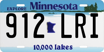 MN license plate 912LRI