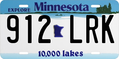 MN license plate 912LRK