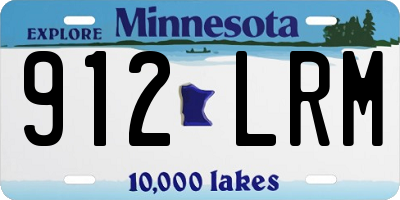 MN license plate 912LRM
