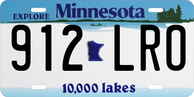 MN license plate 912LRO