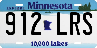 MN license plate 912LRS