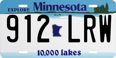 MN license plate 912LRW