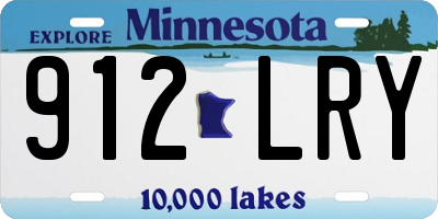 MN license plate 912LRY