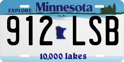 MN license plate 912LSB