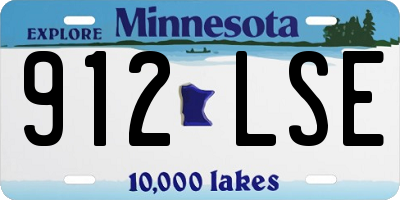 MN license plate 912LSE