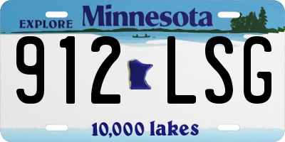 MN license plate 912LSG