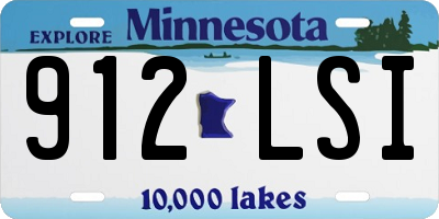 MN license plate 912LSI