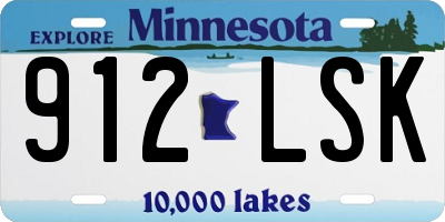 MN license plate 912LSK