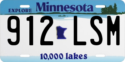 MN license plate 912LSM