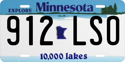 MN license plate 912LSO