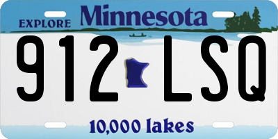 MN license plate 912LSQ