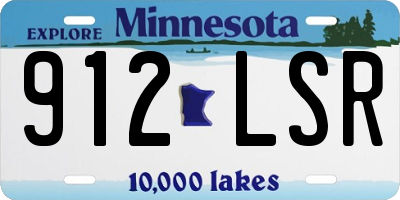 MN license plate 912LSR