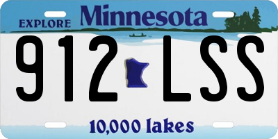 MN license plate 912LSS