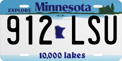 MN license plate 912LSU
