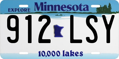 MN license plate 912LSY