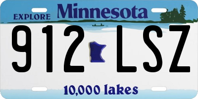 MN license plate 912LSZ