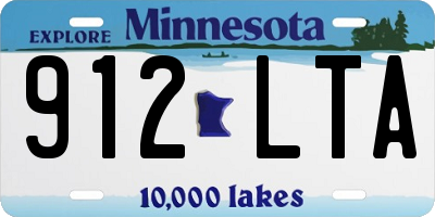 MN license plate 912LTA