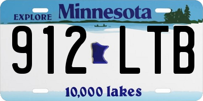 MN license plate 912LTB