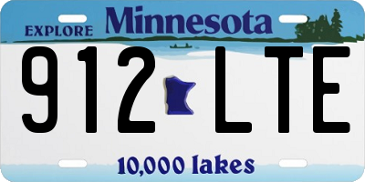 MN license plate 912LTE