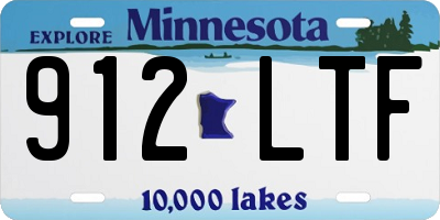 MN license plate 912LTF
