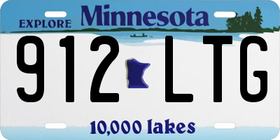 MN license plate 912LTG