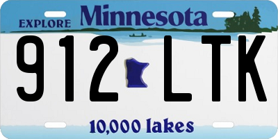 MN license plate 912LTK