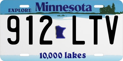 MN license plate 912LTV