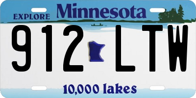 MN license plate 912LTW