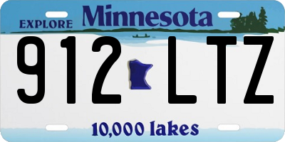 MN license plate 912LTZ