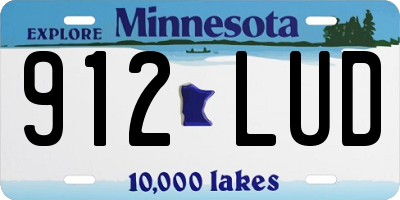 MN license plate 912LUD