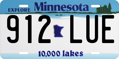 MN license plate 912LUE