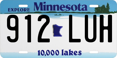 MN license plate 912LUH