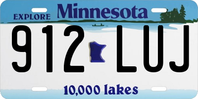 MN license plate 912LUJ