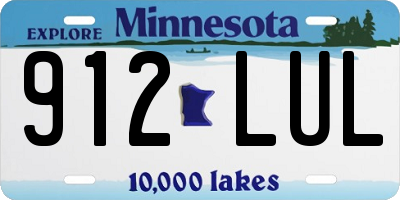 MN license plate 912LUL
