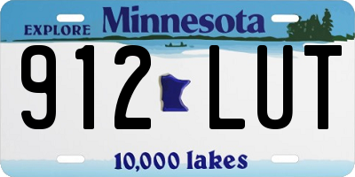 MN license plate 912LUT