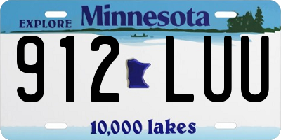 MN license plate 912LUU