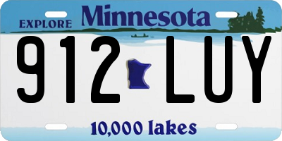 MN license plate 912LUY