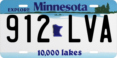 MN license plate 912LVA