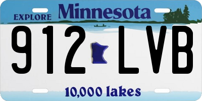 MN license plate 912LVB