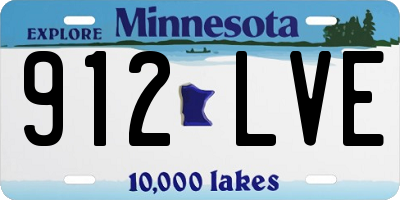 MN license plate 912LVE
