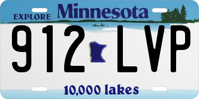 MN license plate 912LVP