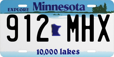 MN license plate 912MHX