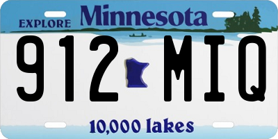MN license plate 912MIQ