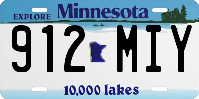 MN license plate 912MIY