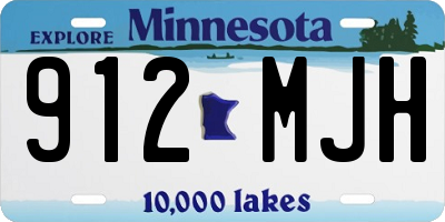 MN license plate 912MJH