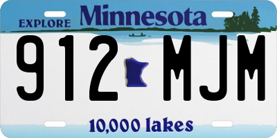 MN license plate 912MJM