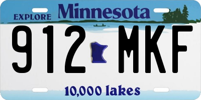 MN license plate 912MKF