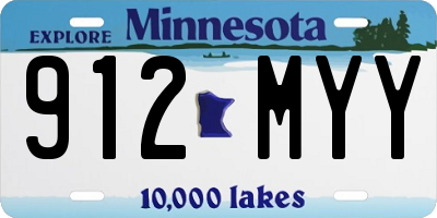 MN license plate 912MYY