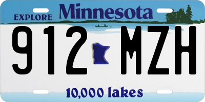 MN license plate 912MZH