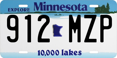 MN license plate 912MZP